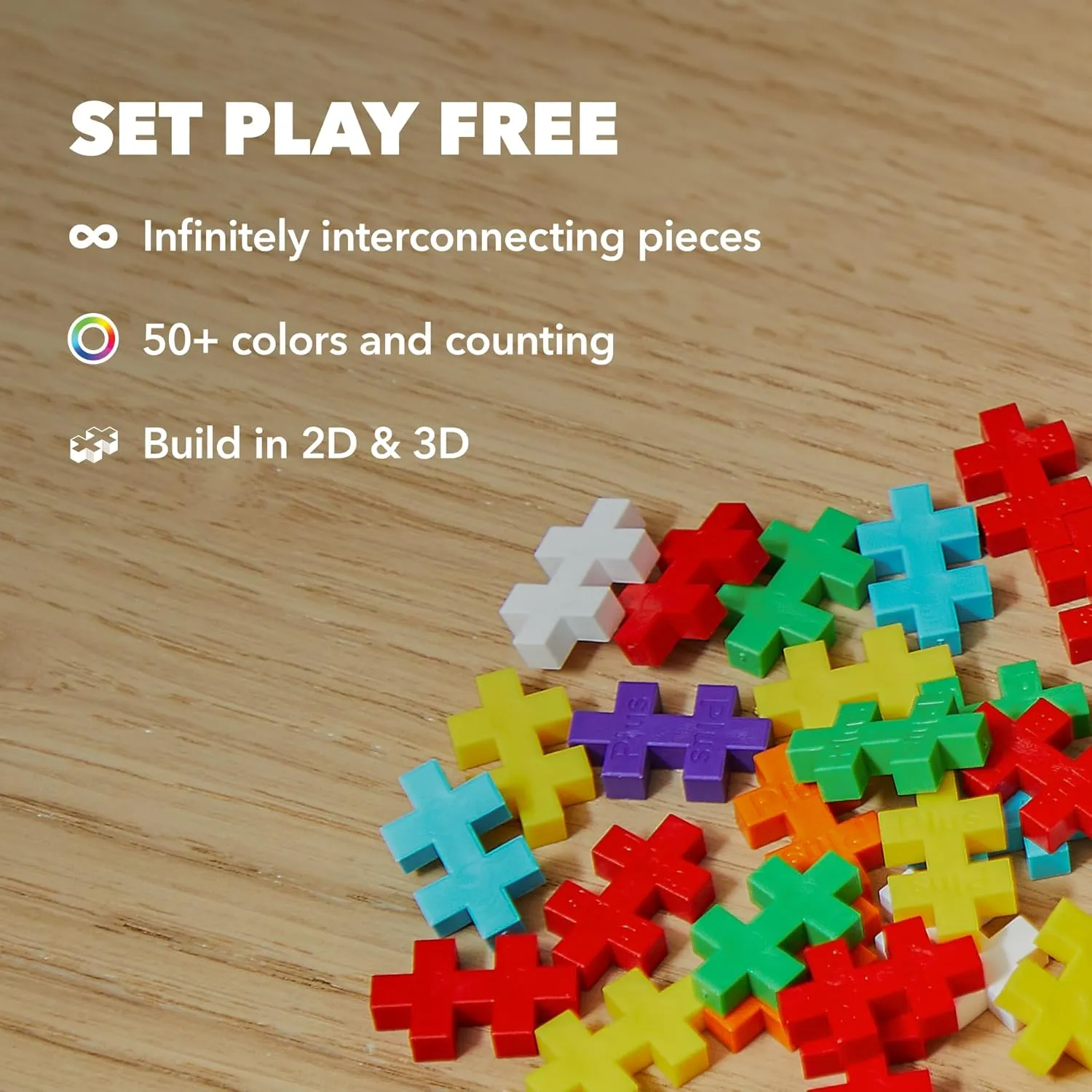 PLUS PLUS 240 Piece Interlocking Building Blocks for Kids, Open Ended Connecting Toys, STEM Bin Mini Manipulatives - Tropical Mix Play Tube & Baseplate
