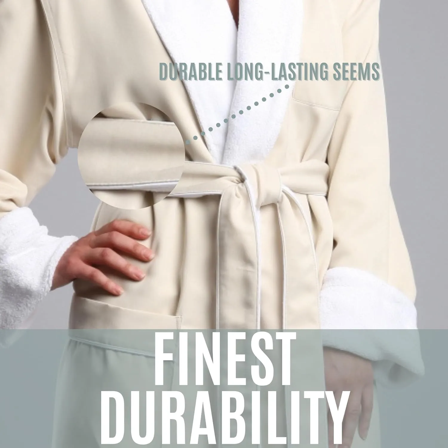 Plush Lined Microfiber Bath Robe for Women or Men - Super Soft, Durable Luxury Spa, Resort & Hotel Bathrobe, Generously Sized