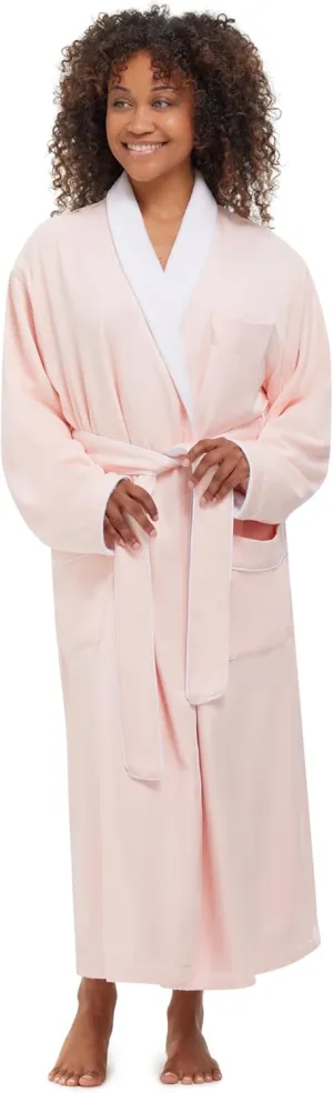 Plush Lined Microfiber Bath Robe for Women or Men - Super Soft, Durable Luxury Spa, Resort & Hotel Bathrobe, Generously Sized