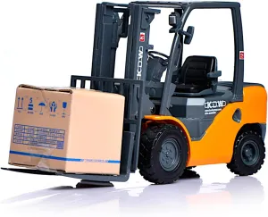 POCO DIVO Diecast 1/20 Forklift, Metal Forge Engine Truck, Heavy Duty Alloy Scale Construction Vehicle Model, Action Play Crane Toy Warehouse Cargo Tractor, Kids Boys STEM Gift Adult Hobby Collection