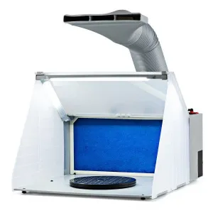 Portable Spray Booth and Airbrush Kit -  LED Light & Filter Hose for DIY Model Painting