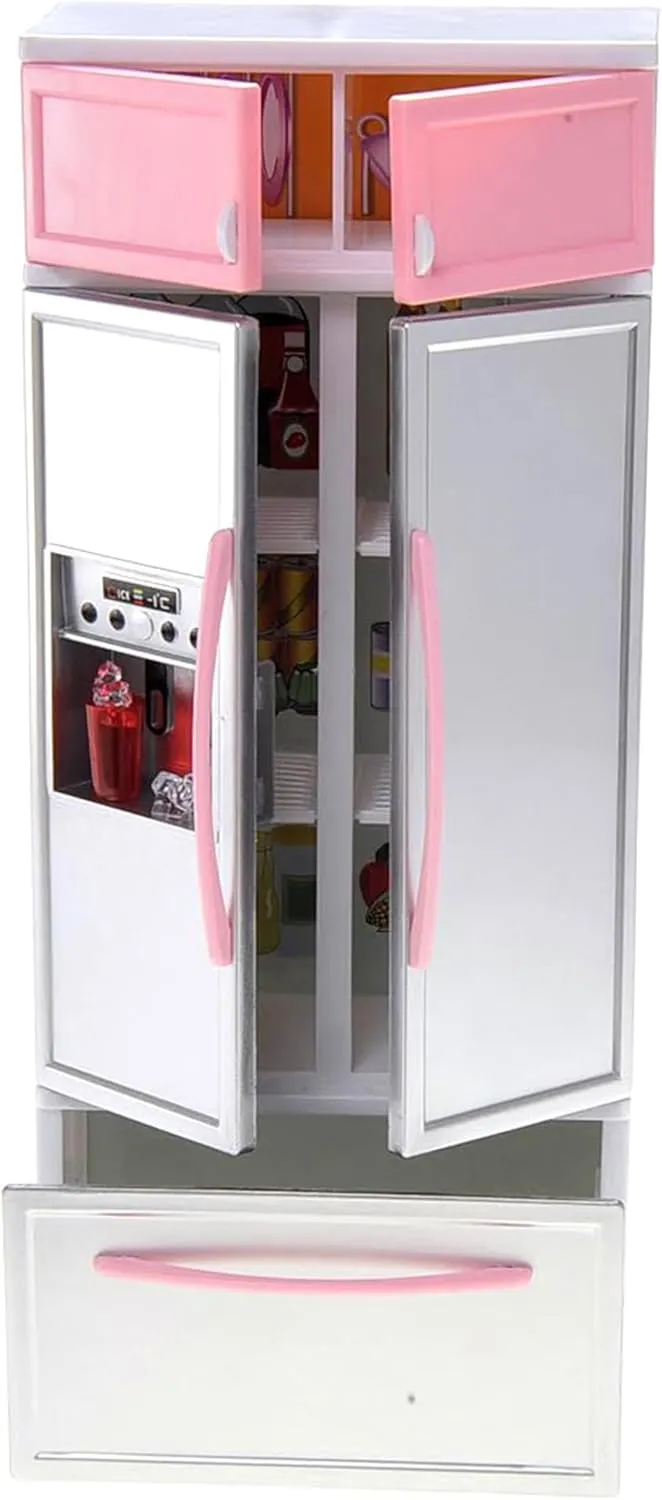 PowerTRC 2 Sets of Kids Battery Operated Modern Kitchen Playset Great for Dolls and Toy Figures