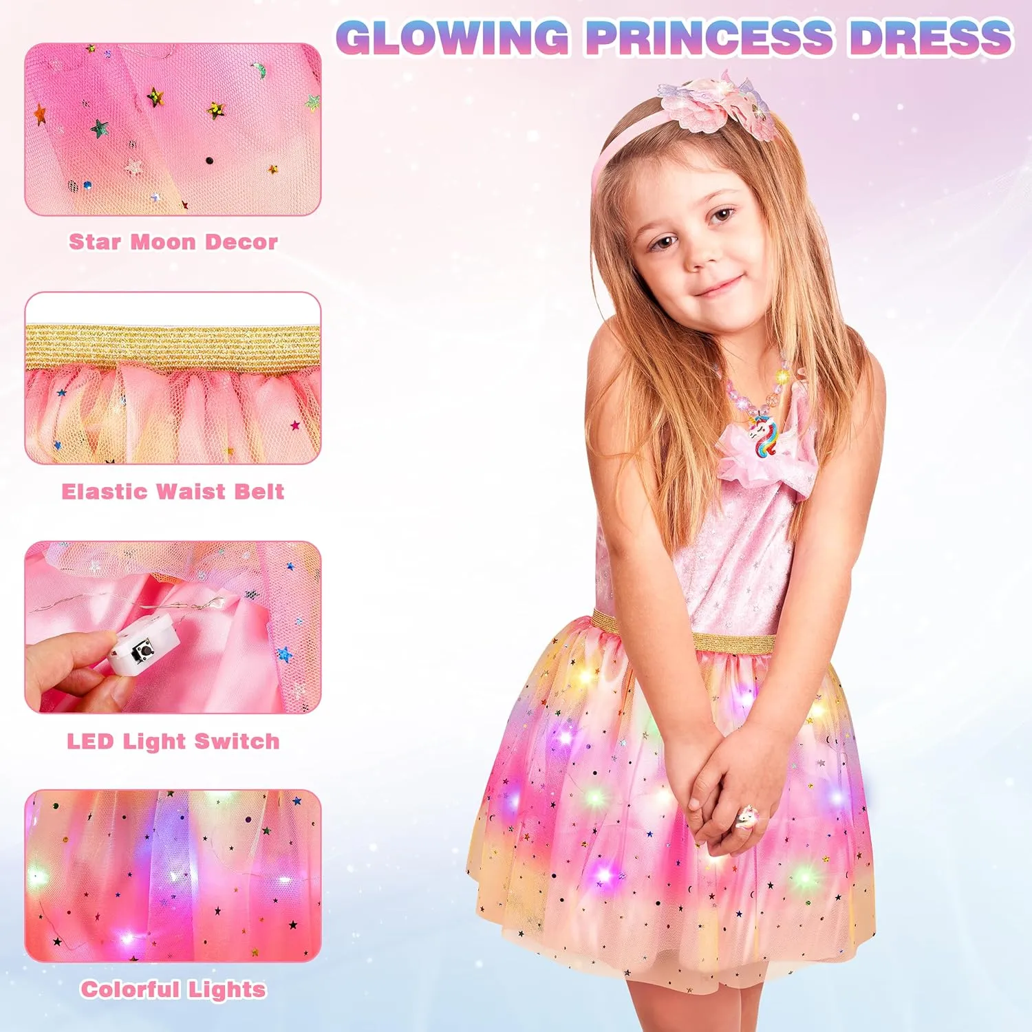 Princess Dress Up Toys & Jewelry Boutique,Girl Role Play Gifts,Kids Toys for 3-6 Years Girl Toddler ​B-Day Party Favors