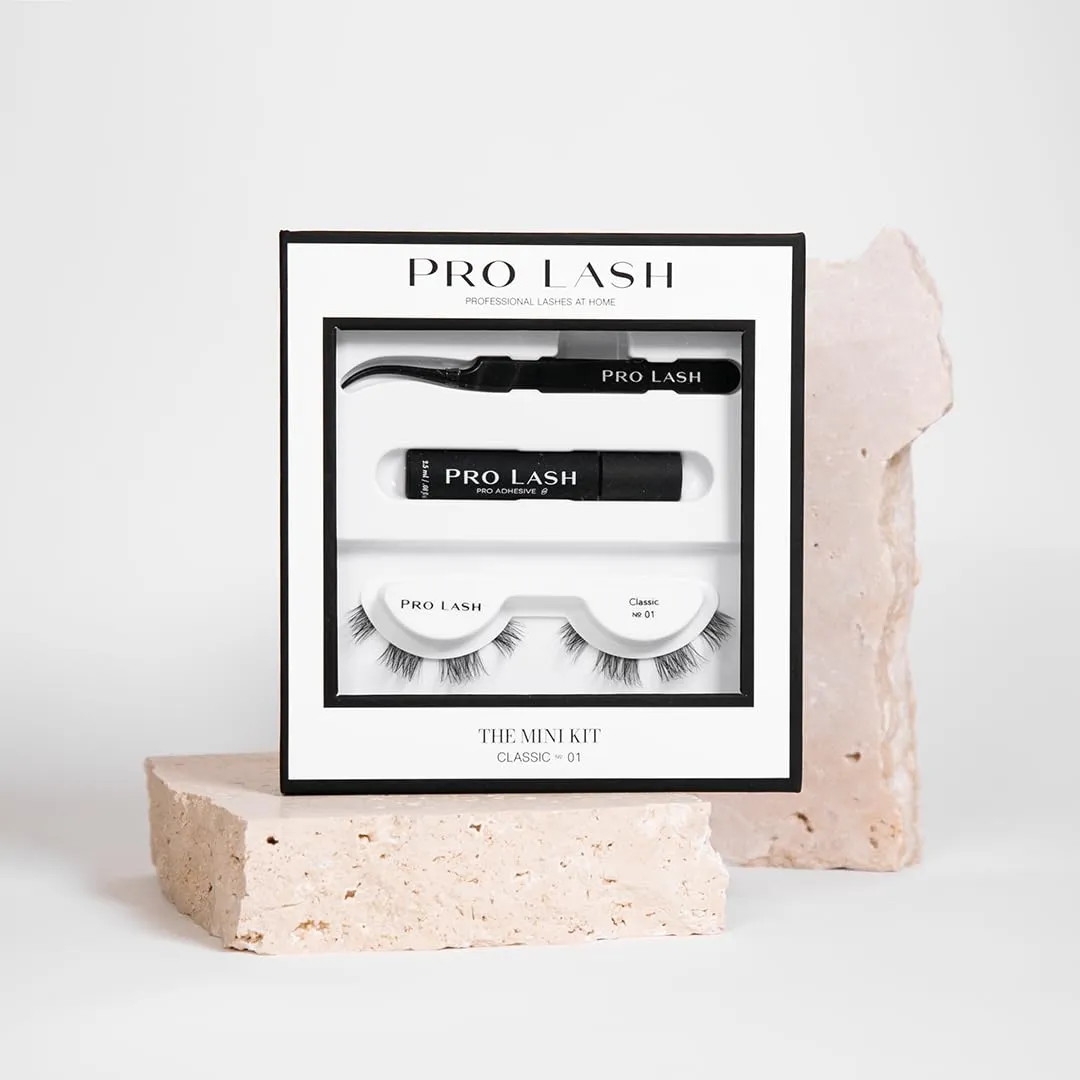 Pro Lash ProWear Mini Lash Clusters Kit - Easiest to Apply Lashes - 10-Day Cluster Eyelash Extensions - False Eyelashes Plus Adhesive and Tweezers - Classic No. 01 - Black