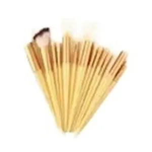 Professiona 13PCS Makeup Brushes Set Foundation Eyeshadow Blush Powder Blending Soft Fluffy Cosmetic Full Set Female Makeup Tool(Yellow no bag)