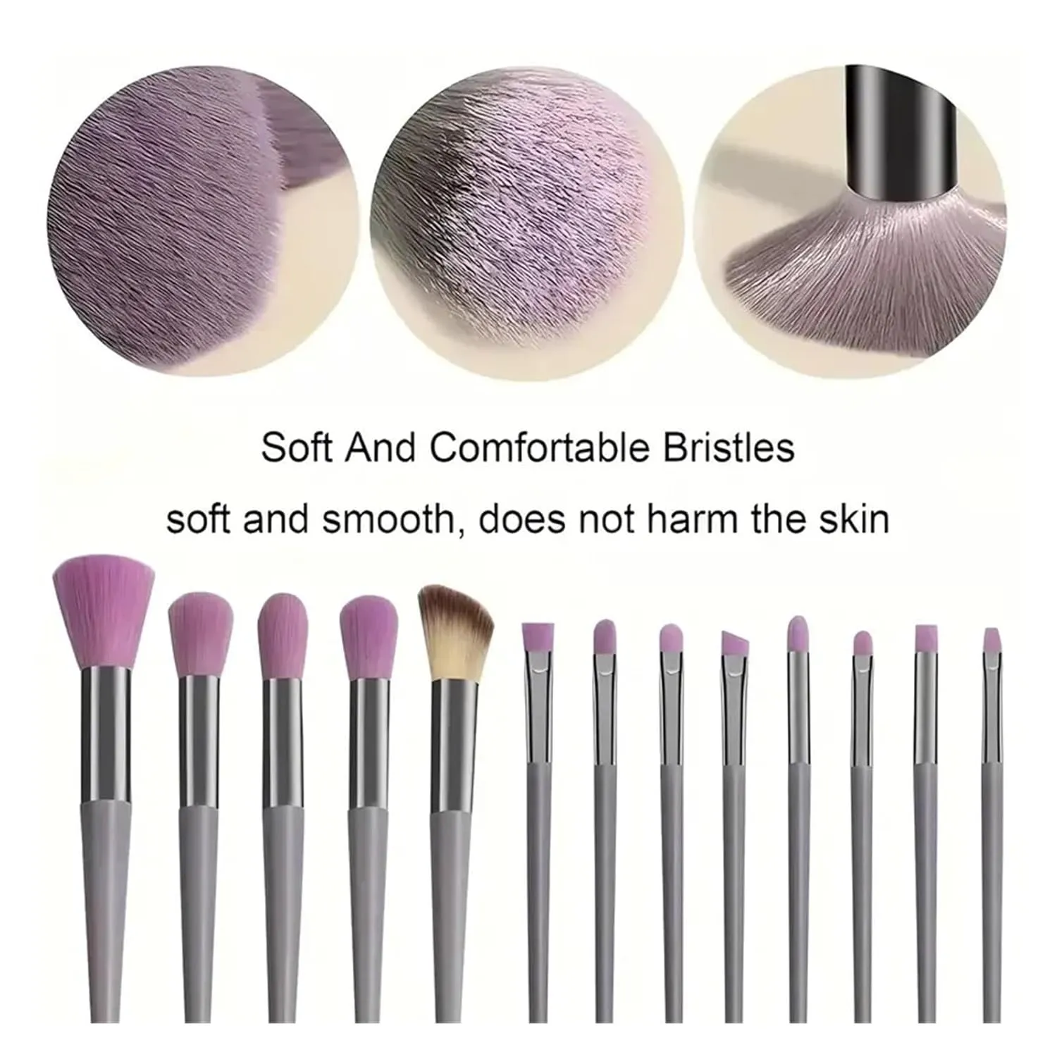 Professiona 13PCS Makeup Brushes Set Foundation Eyeshadow Blush Powder Blending Soft Fluffy Cosmetic Full Set Female Makeup Tool(Yellow no bag)