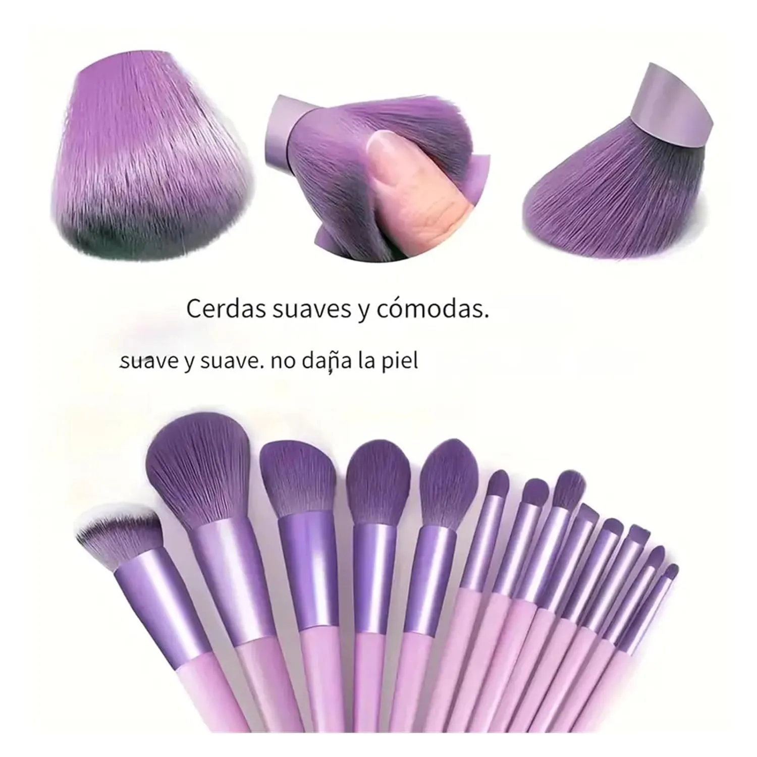 Professiona 13PCS Makeup Brushes Set Foundation Eyeshadow Blush Powder Blending Soft Fluffy Cosmetic Full Set Female Makeup Tool(Yellow no bag)