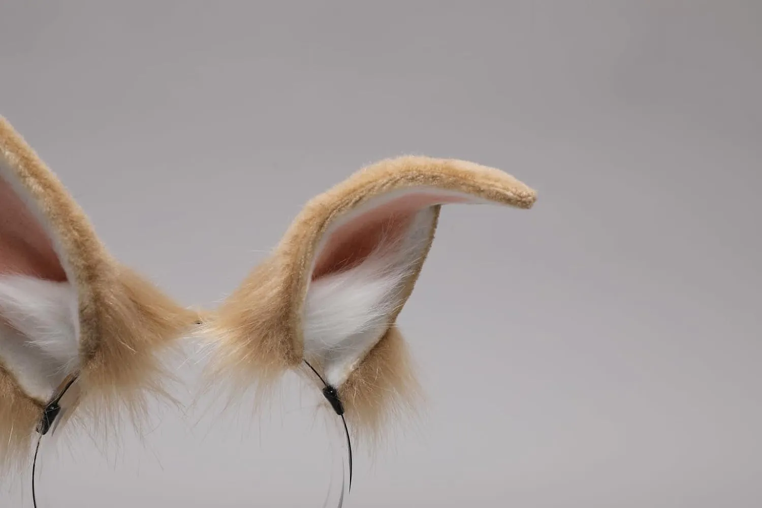 QinRuan Women's Bunny Ears Headwear Faux Fur Rabbit Ears Headbands and Tail Cosplay Party Coustume Set