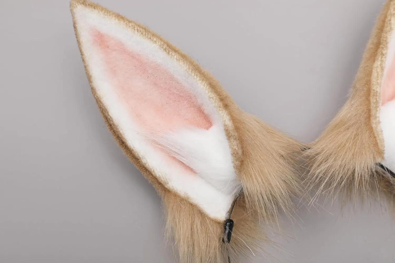 QinRuan Women's Bunny Ears Headwear Faux Fur Rabbit Ears Headbands and Tail Cosplay Party Coustume Set