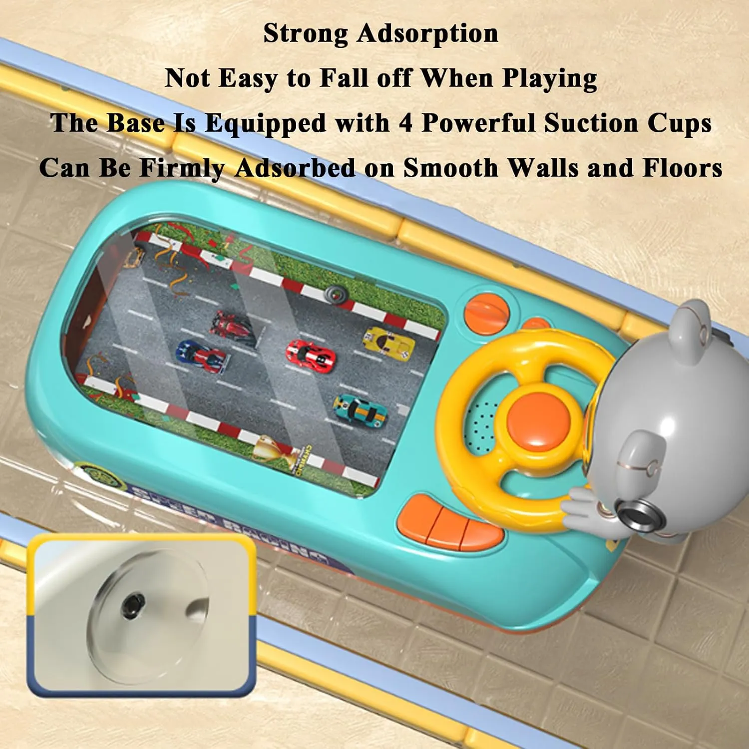 Racing Adventure Car Steering Wheel, Driving Simulator for Kids,Simulation Driving Car Toy Steering Wheel, 200 Levels to Pass for Kids 3  (Upgraded E)