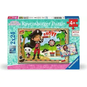 Ravensburger Gabby's Dollhouse Let's Pirate Party Puzzle 2 x 24pc