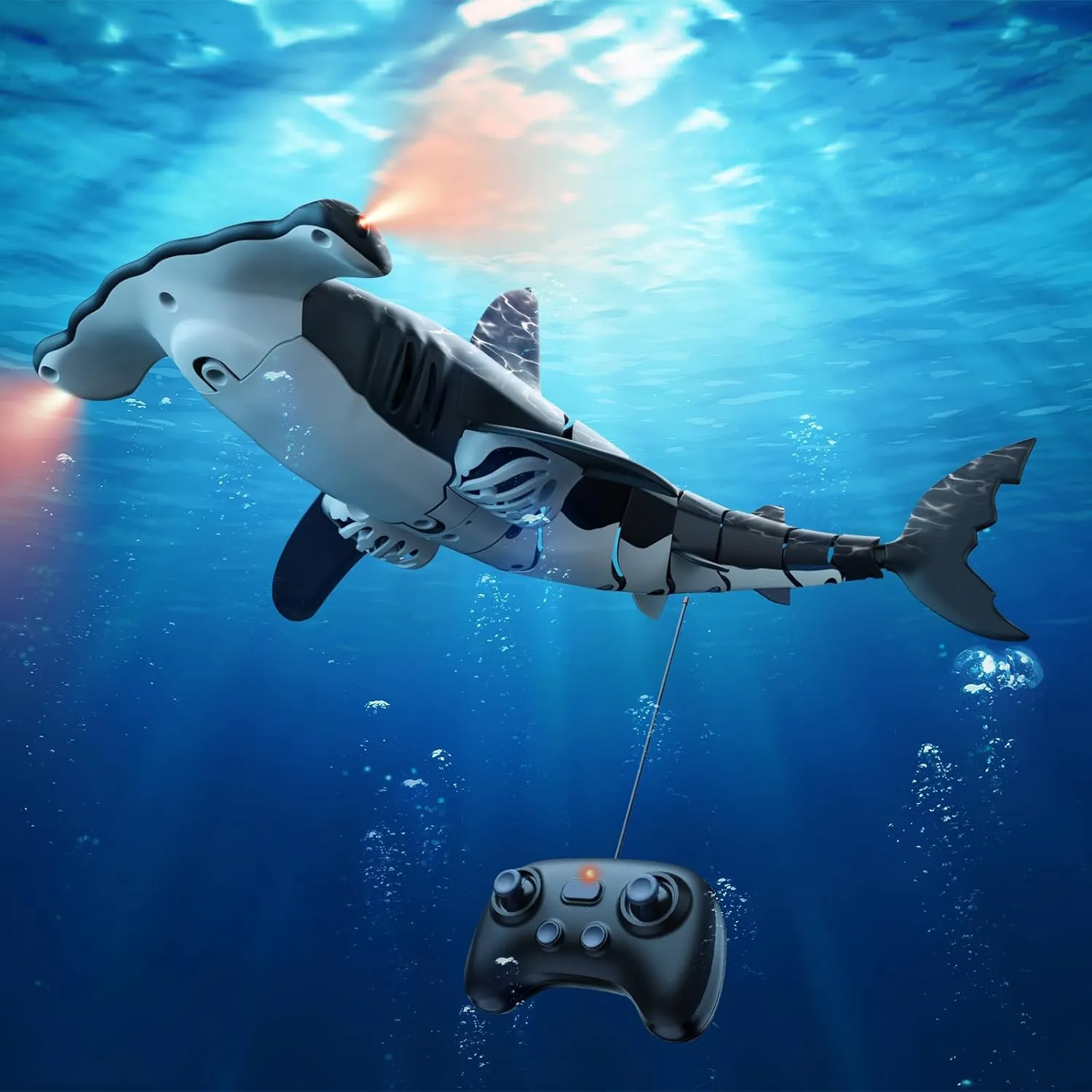 Remote Control Shark Toys High Simulation, Summer Water Toys for Kids, Ideal Gifts for Boys Ages 6 , Party Fun Games for Pool & Bath (Gray)