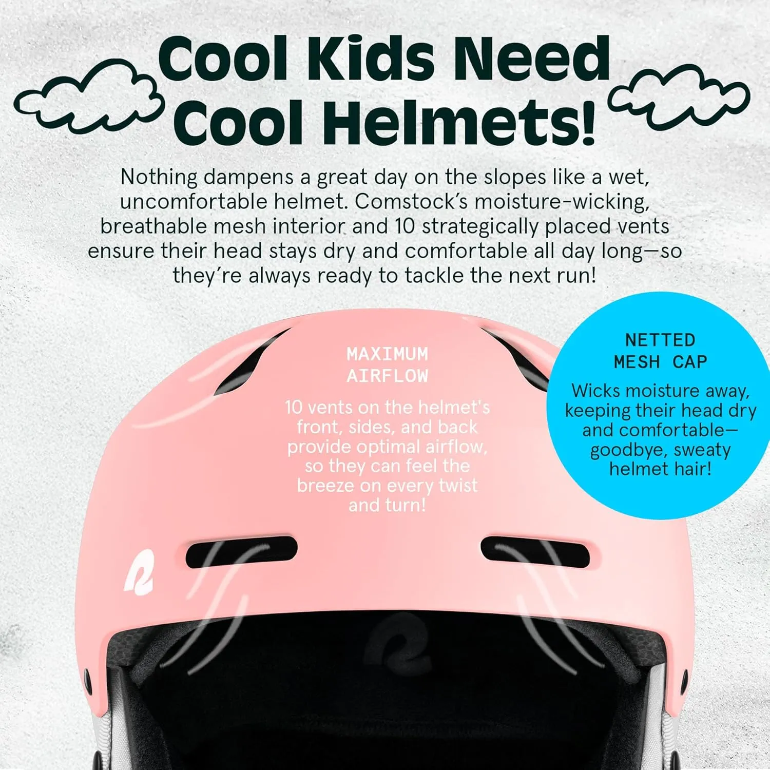 Retrospec Comstock Youth Ski & Snowboard Helmet for Kids - Durable ABS Shell, Protective EPS Foam & Cooling Vents - Adjustable Fit for Boys & Girls