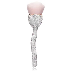 Rhinestone Foundation Brush,Rose Shape Bling Diamond Blush Brush Soft,Large Face Powder Makeup Brushes,Sparkle Cosmetic Nail Dust Brush,Loose Powder Brush,Women Professional Makeup Tools