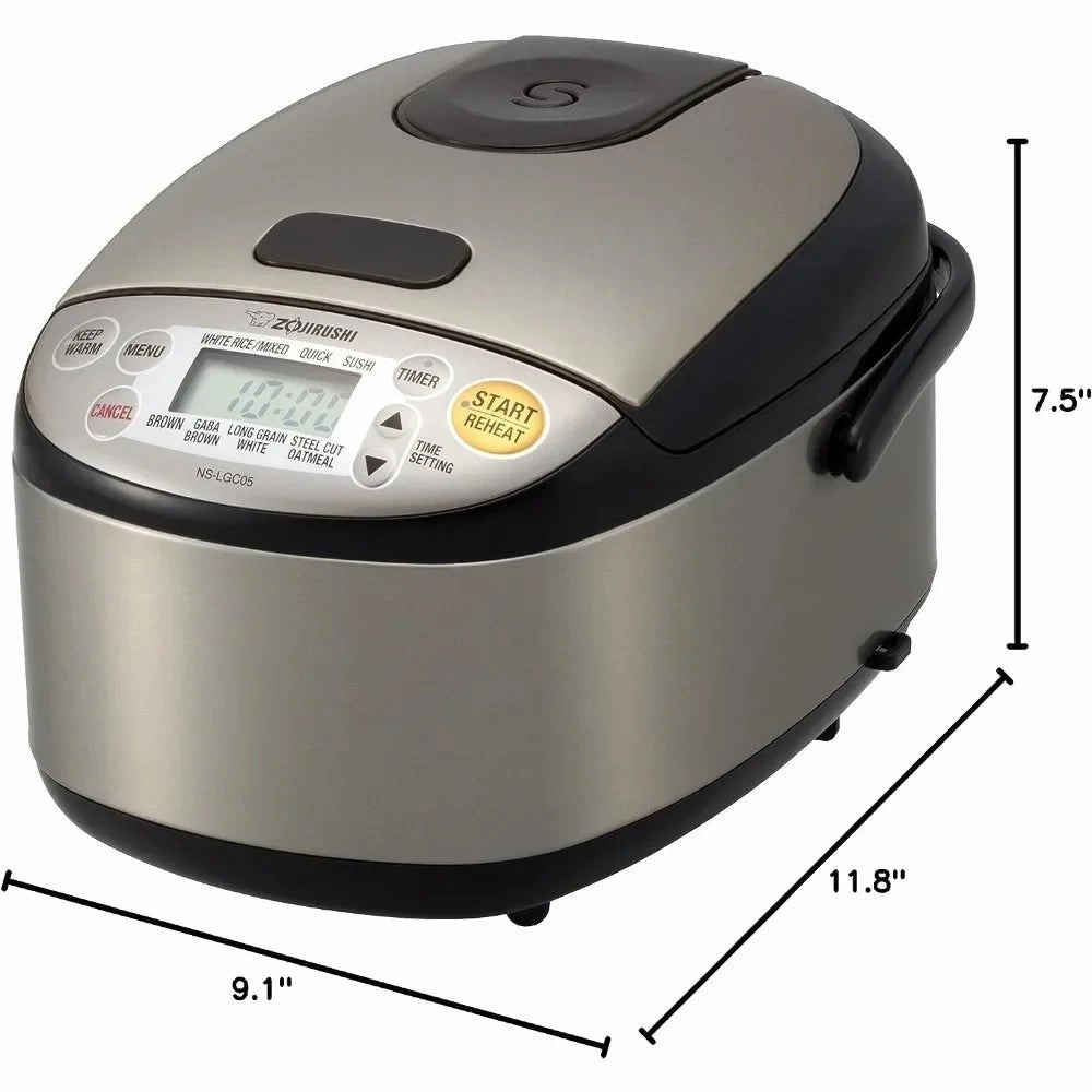Rice Cooker & Warmer 3-Cups (uncooked) Stainless Multicooker Kitchen Appliances Home