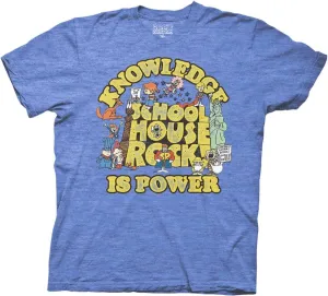 Ripple Junction Schoolhouse Rock Men's Short Sleeve T-Shirt Knowledge is Power Retro Vintage Nostalgia Officially Licensed