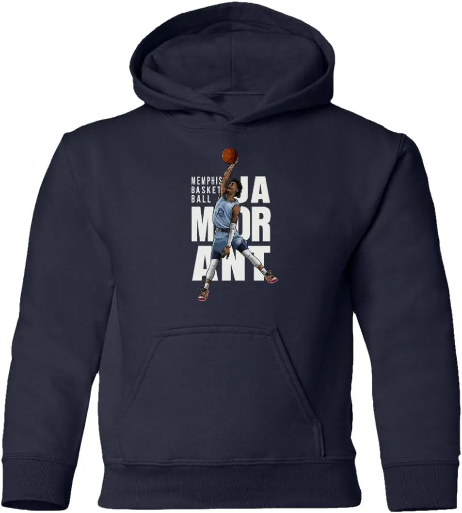 RIVEBELLA Morant Dunk Memphis Basketball Star Sports Fans Youth Hooded Sweatshirt