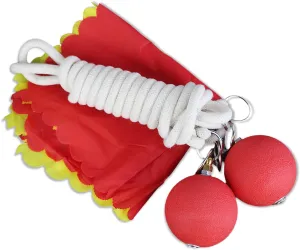 Rope Dart Meteor Hammer, Rubber Throw Weight, Shoulder Reliever Ball Swing Exerciser Kit, Kung Fu Training Equipment (2 balls）