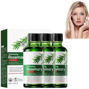 Rosemary Hair Care Oil with Hyaluronic Acid & Vitamins - Volumizing, Oil Control, Frizz Repair - Lightweight Non-Greasy Treatment for Damaged Hair - 50ml (3 pcs)