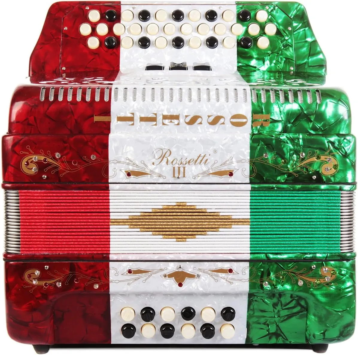Rossetti, 34-Key Accordion (ROS3412-GCF-MEX)