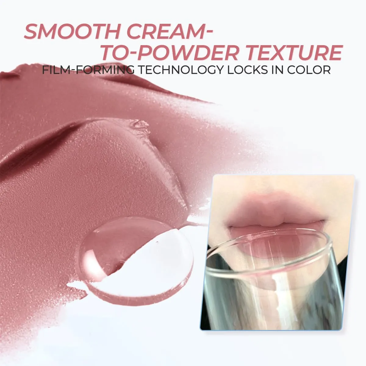 SACE LADY Matte Lipstick Set, Long Lasting Air Cushion Lip & Cheek Cream Non-Stick Cup, Ultra-Smooth Pigmented Non-drying Lip Color for Face Makeup Kit 3Pcs (V03 V04 V05, 3pcs)