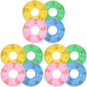SAFIGLE 45 Pcs Mini Swim Rings Photo Props：Pool Float Toys for Dollhouse Decor, Photo Props, DIY Mini House Accessories - House Ornaments pp Swim Ring Plaything for Baby Children