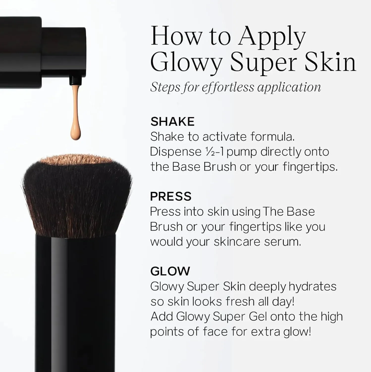 Saie Glowy Super Skin Tint Liquid Foundation - Hydrating Serum Foundation with Lightweight, Medium Coverage - Formulated with Hyaluronic Acid to Hydrate, Brighten and Plump - Shade 10 (1.01 oz)