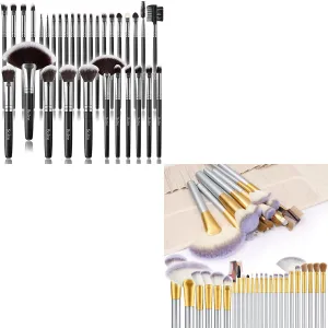 Save 10% on Makeup Brushes 32Pcs Black Makeup Brushes Set  24Pcs Champagne Makeup Kit