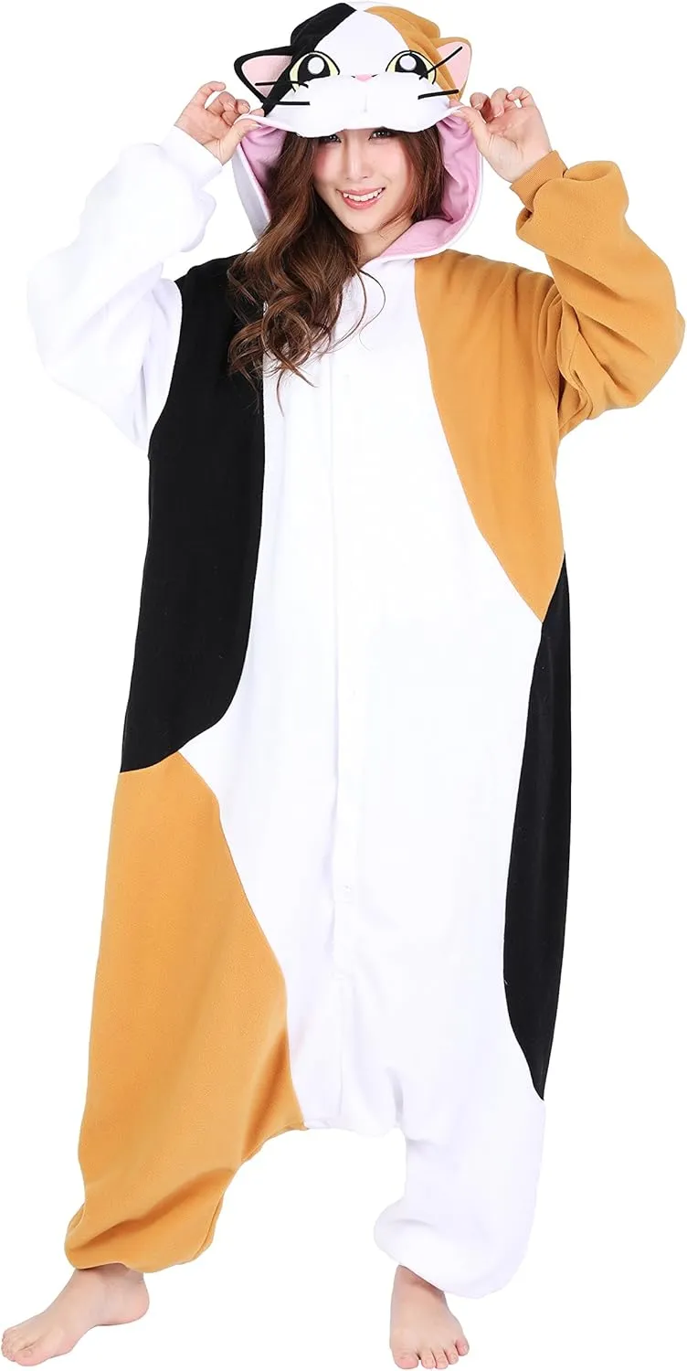 SAZAC Calico Cat Kigurumi - Onesie Jumpsuit Halloween Costume