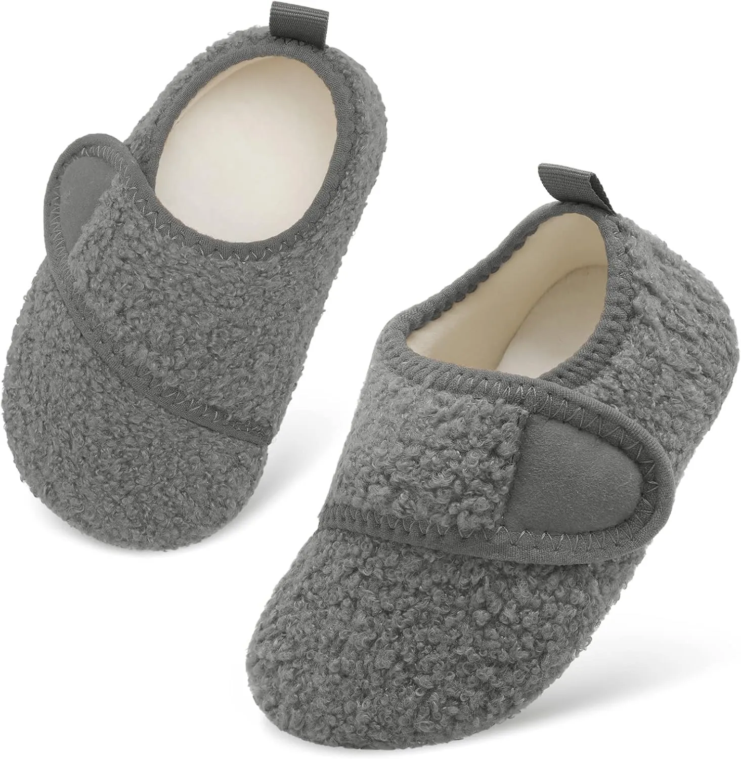 Scurtain Toddler Warm Winter House Slippers Baby Boys Girls Indoor Home Slippers Cozy Lightweight Non-Slip Shoes For Infant Kids Plush Linned