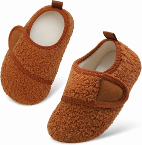 Scurtain Toddler Warm Winter House Slippers Baby Boys Girls Indoor Home Slippers Cozy Lightweight Non-Slip Shoes For Infant Kids Plush Linned