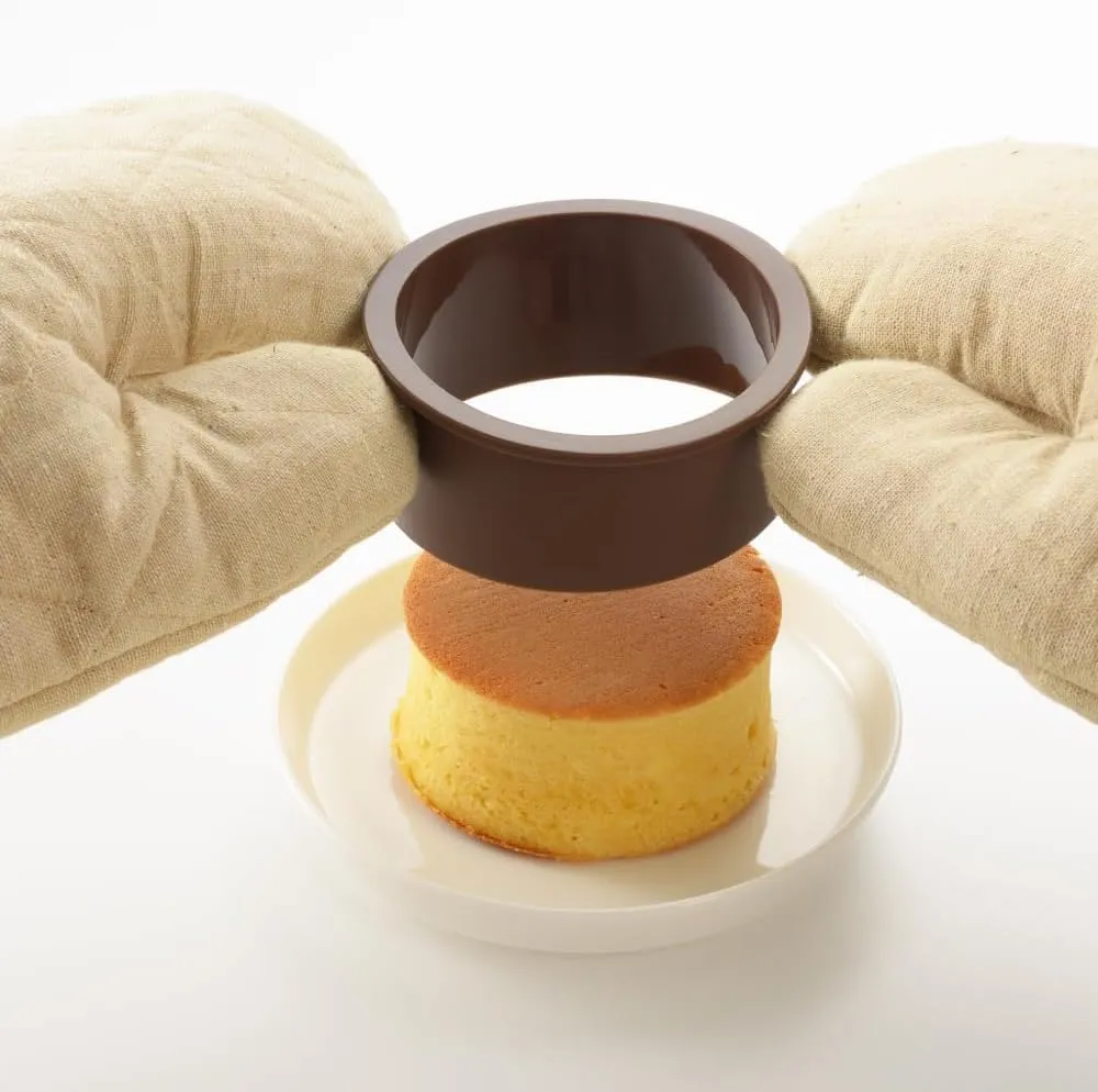Set of 3 Silicone Cake Rings, Japanese fluffy Souffle Pancake Molds Egg Frying Molds Rice Sushi Cake Molds, Roung shape, Non Stick, 100 mm, 3 Pack