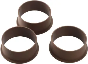 Set of 3 Silicone Cake Rings, Japanese fluffy Souffle Pancake Molds Egg Frying Molds Rice Sushi Cake Molds, Roung shape, Non Stick, 100 mm, 3 Pack