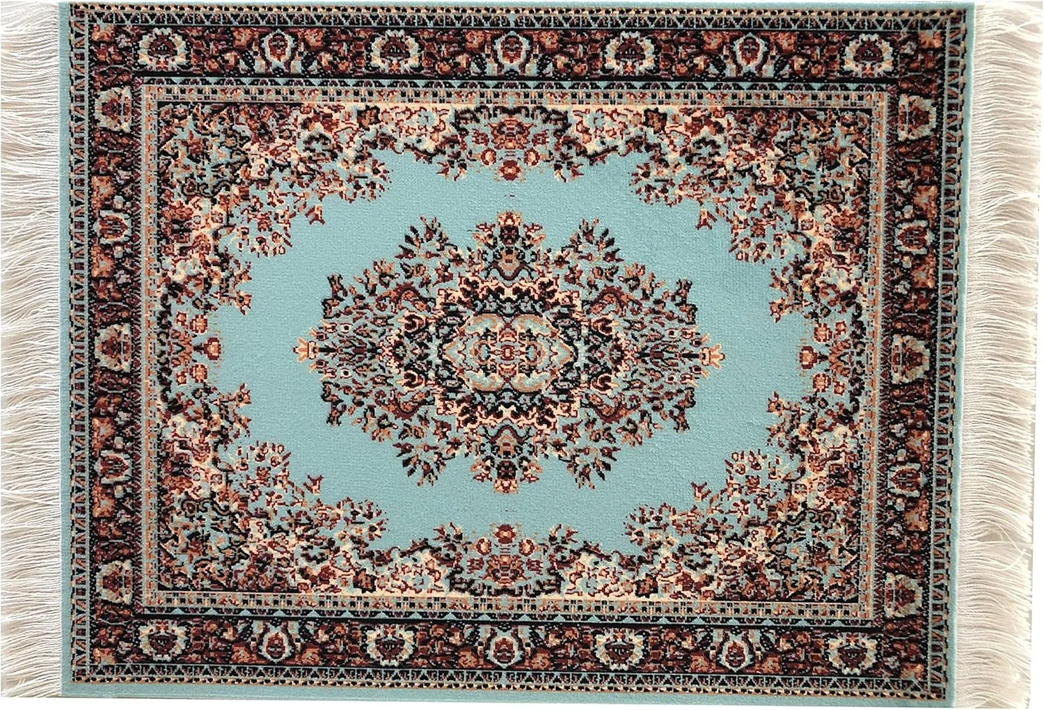 Set of 4 Dollhouse Rugs, Miniature Doll House Accessory, 10x7 Carpets, Rectangle, Kids Toy Furniture Carpeting Decor