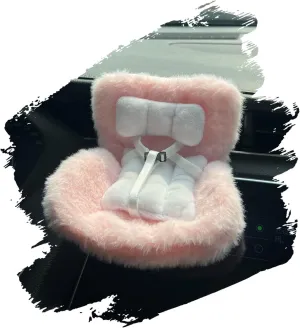 Seventh Girl doll car seat decoration for labubu | 15-17cm doll exclusive seat | Car Air Vent Decoration   Desktop Ornament | Compatible with the "Have a Seat" Series (pink)