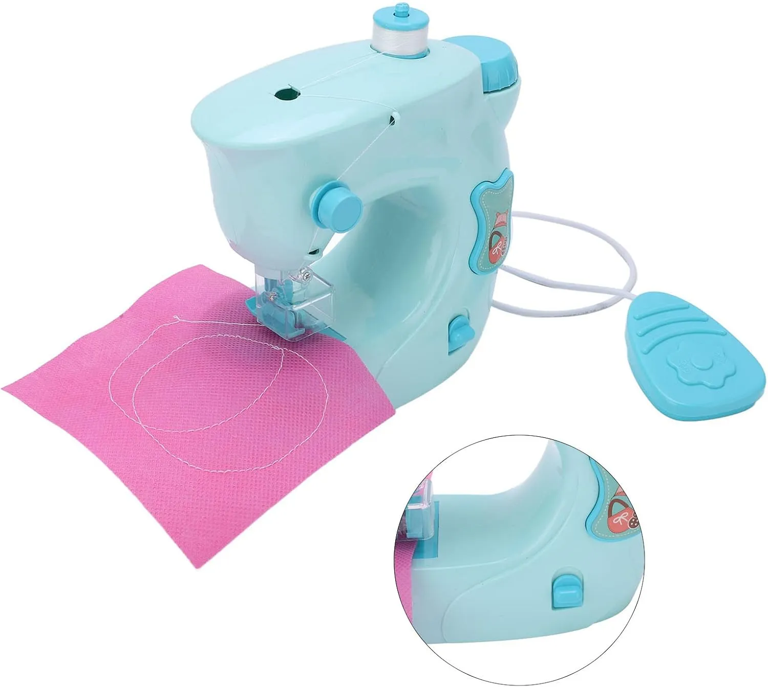 Sewing Machine Toy, Kids Mini Sewing Machine Toy Kit Portable Children Electric Simulation Sewing Machine Other Children's Outdoor Toys for Over 3 Years Old