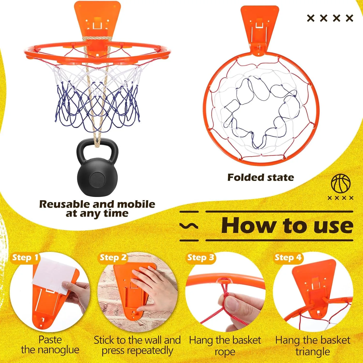 Silent Basketball and Hoop Set Soft Foam Indoor Basketball No Noise for Indoor Dribbling and Shooting Practice Ideal for Teens Adults
