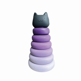 Silicone Halloween Stacking Cats Play Set