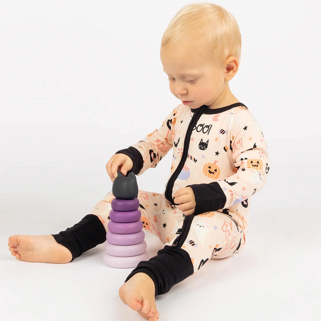 Silicone Halloween Stacking Cats Play Set