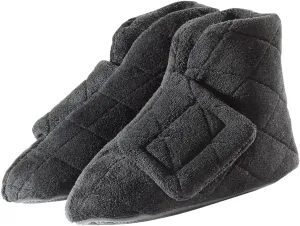Silverts Diabetic Bootie Slippers for Women - Extra Wide Footwear for Seniors with Swollen Feet