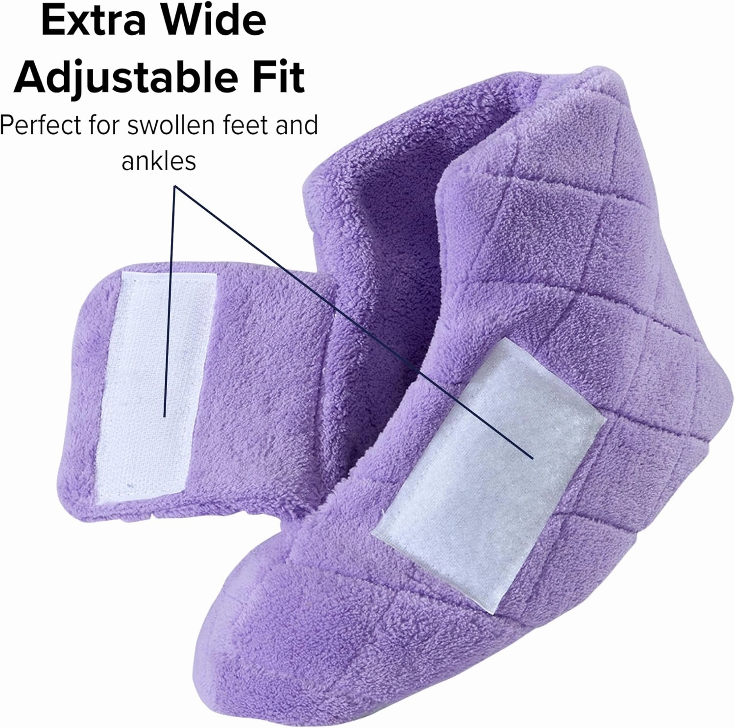 Silverts Diabetic Bootie Slippers for Women - Extra Wide Footwear for Seniors with Swollen Feet