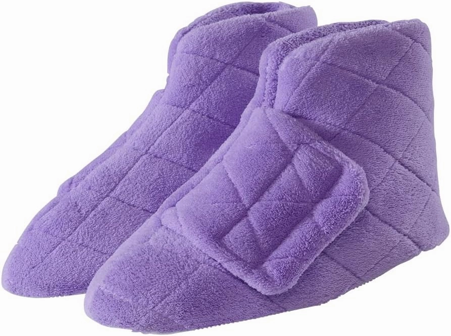 Silverts Diabetic Bootie Slippers for Women - Extra Wide Footwear for Seniors with Swollen Feet