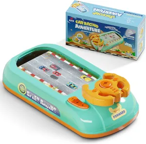 Simulation Driving Steering Wheel, Racing Adventure Car Steering Wheel, Musical Interactive Racing Car Steering Wheel Toy (Green)
