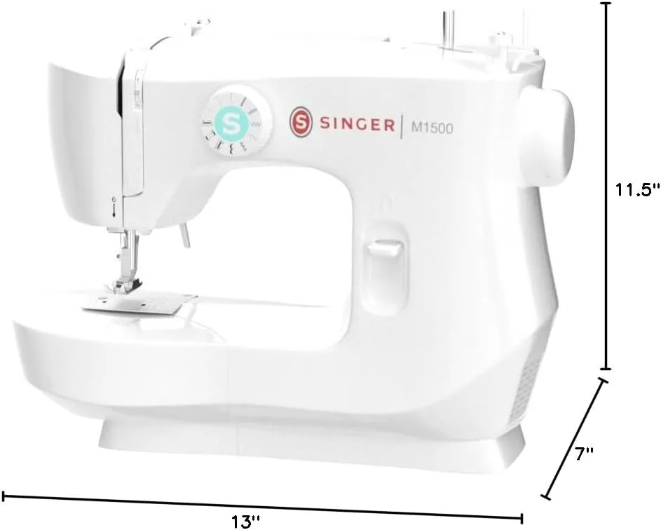 SINGER M1500 Lightweight & Portable Sewing Machine with Accessory Kit | 57 Stitch Applications, LED Light & 4-step Buttonhole | Great for Quilting, Crafts & Mending