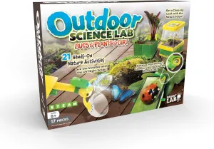 SmartLab Toys Outdoor Science Lab Bugs, Dirt, & Plants with 24 Hands On Nature Activities Science Kit.