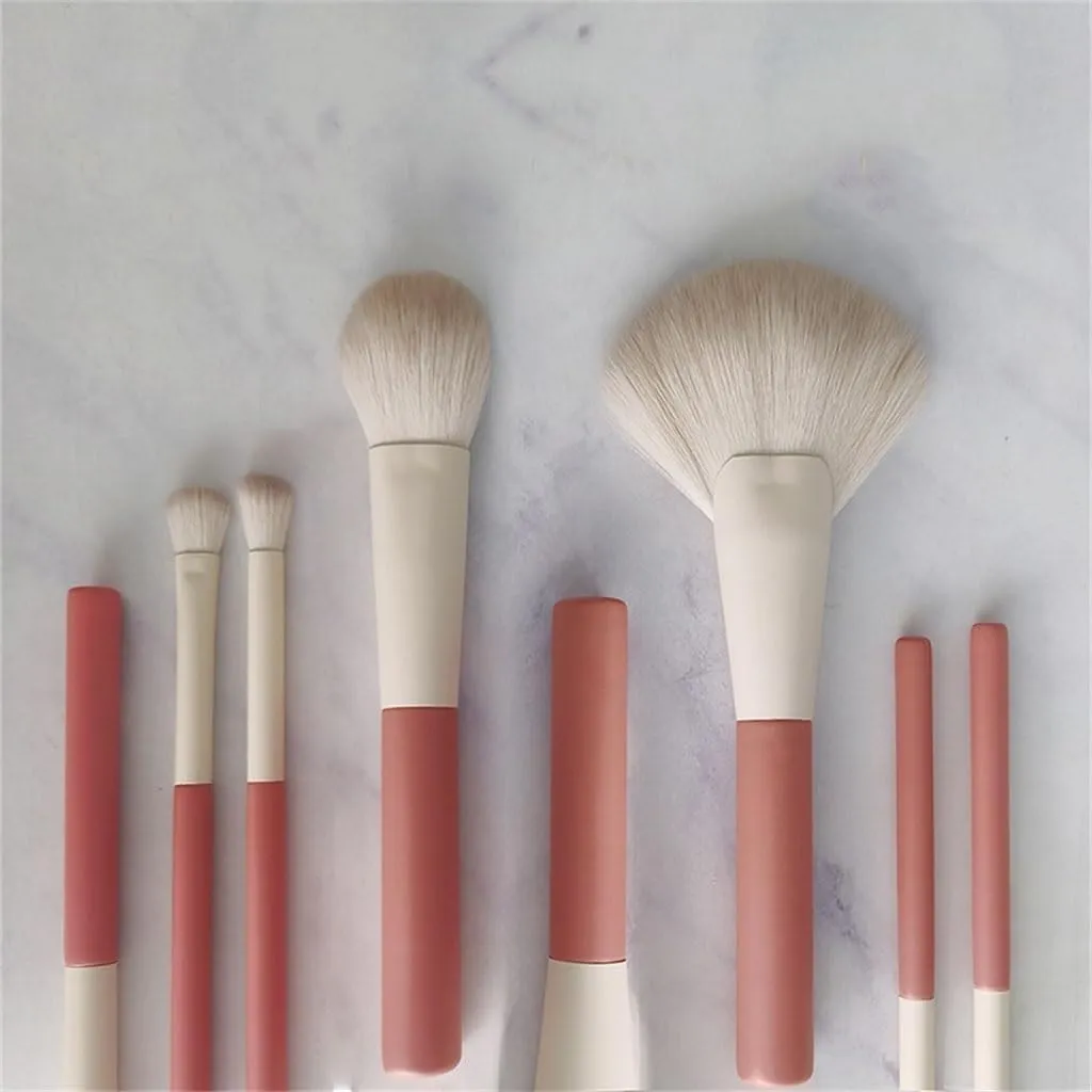 Soft Bristle 12pcs Makeup Brush Set Lime Green Terracotta Red Loose Powder Brush Eye Shadow Concealer Brush