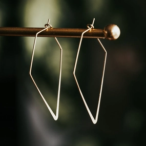 Soft Line | Brass Minimalist Earrings