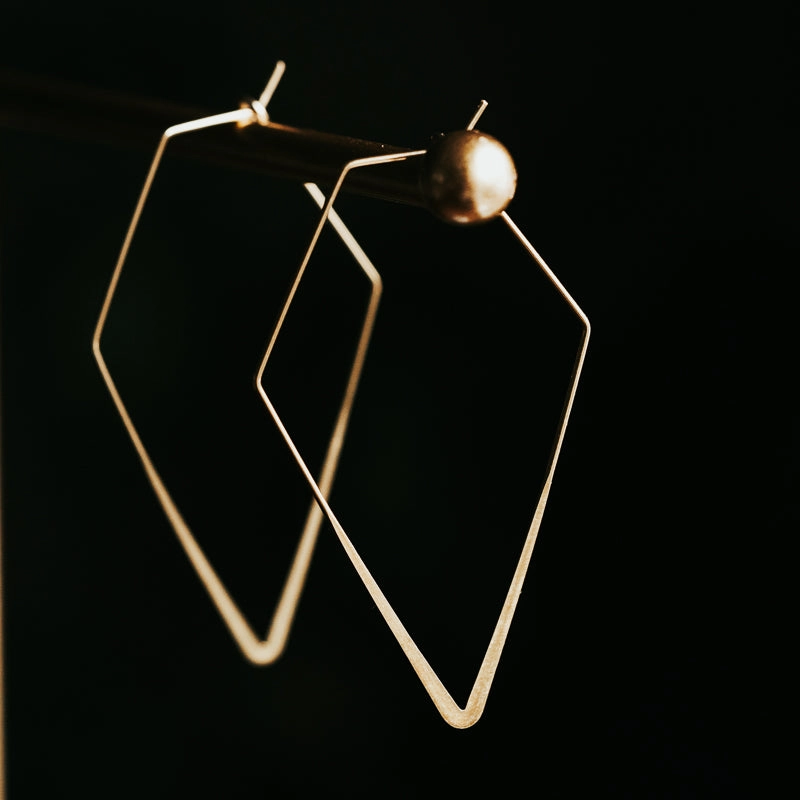 Soft Line | Brass Minimalist Earrings