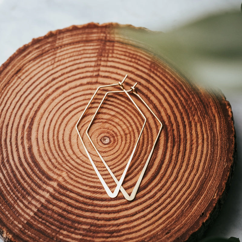 Soft Line | Brass Minimalist Earrings