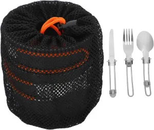 Sosoport 1set Outdoor Camping Cookware Portable Person Cooking Utensils Non-Stick Coating Lightweight Camping Pot Pan for Hiking Picnics and Backpacking Orange